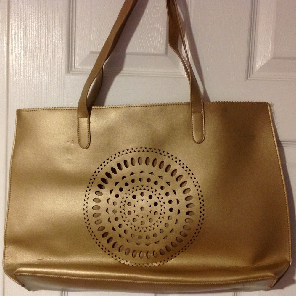 Neiman Marcus Laser Cut Sunburst Tote